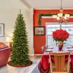 CC Christmas Decor Unlit-7.5' North Valley Spruce Slim Artificial Christmas Tree – Unlit
