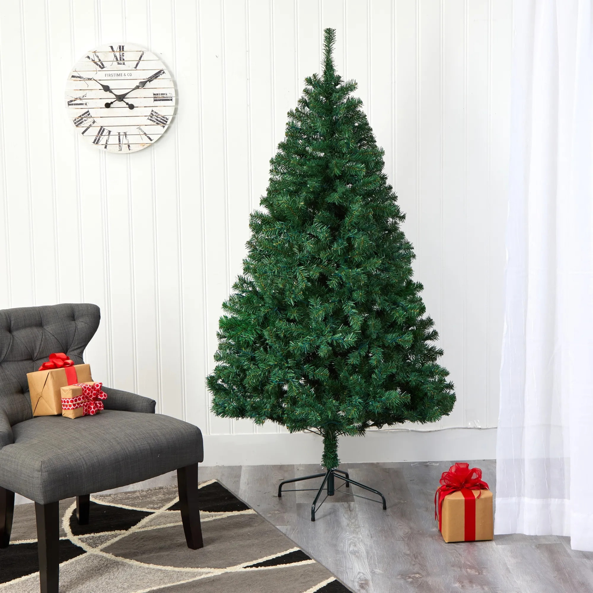 Nearly Natural Unlit-6' Northern Tip Pine Artificial Christmas Tree, Unlit