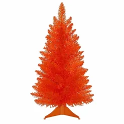 KSA Unlit-2' Orange Mini Artificial Christmas Tree, Unlit