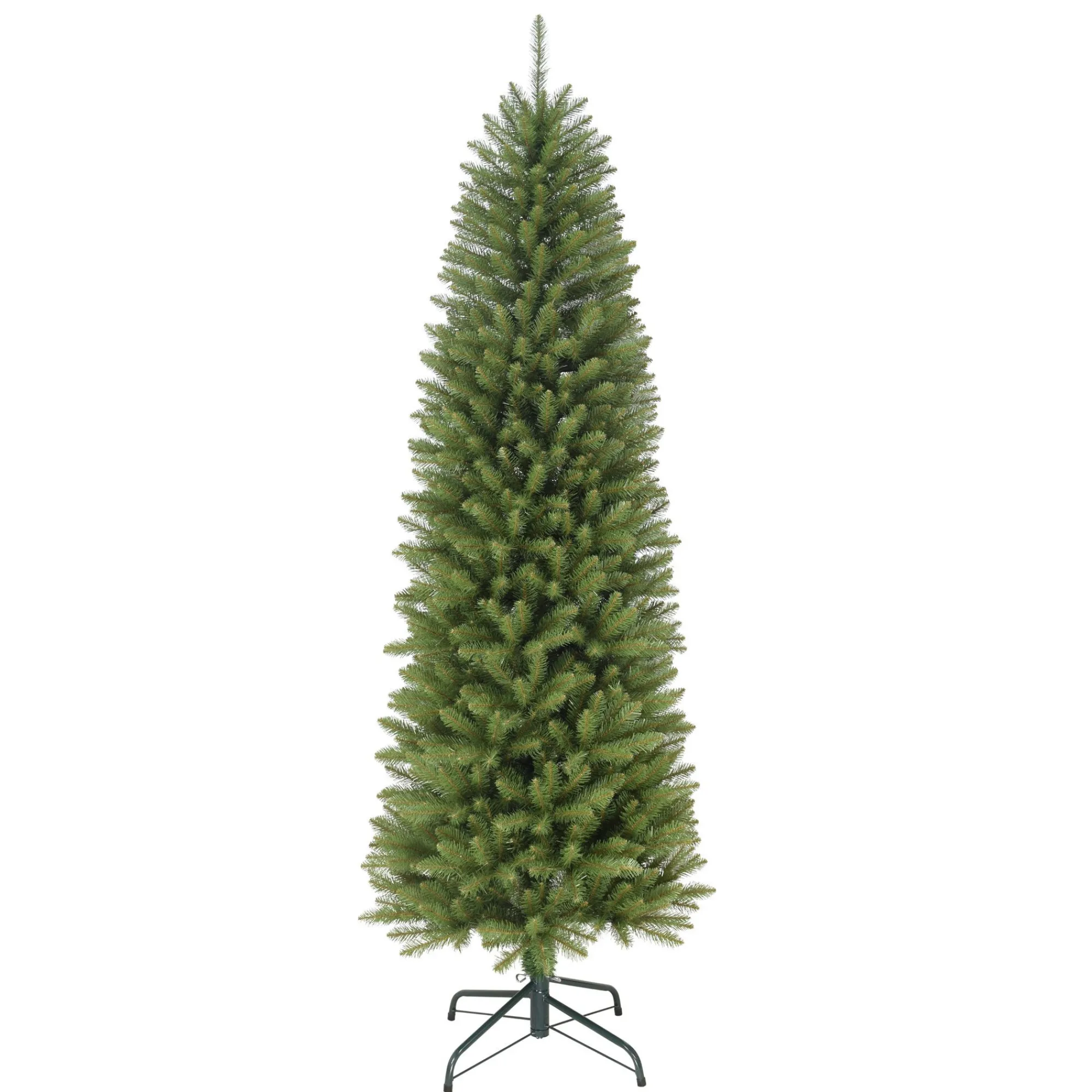 CC Christmas Decor Unlit-7.5' Pencil Fraser Fir Artificial Christmas Tree With Stand, Unlit