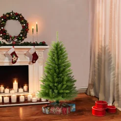 CC Christmas Decor Unlit-4' Pencil Fraser Fir Artificial Christmas Tree With Stand, Unlit