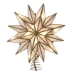 Kurt Adler Finials-12 Point Capiz Gold Star Christmas Tree Topper Ul3161 New