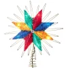 Kurt Adler Finials-8 Point Capiz Multi Color Star Christmas Tree Topper 12 Inch Ul3160 New
