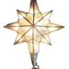 Kurt Adler Finials-8 Point Clear Capiz Bethlehem Star Christmas Tree Topper Decoration Ul0214C New