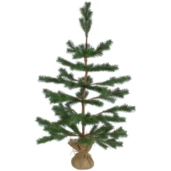 Northlight Unlit-3' Ponderosa Pine Artificial Christmas Tree With Jute Base – Unlit