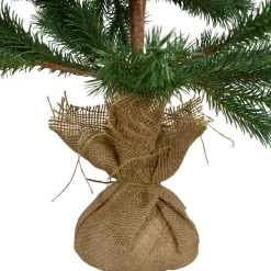 Northlight Unlit-3' Ponderosa Pine Artificial Christmas Tree With Jute Base – Unlit