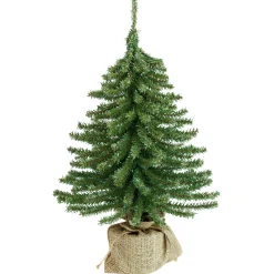 Northlight Unlit-18" Potted Downswept Mini Village Pine Medium Artificial Christmas Tree, Unlit