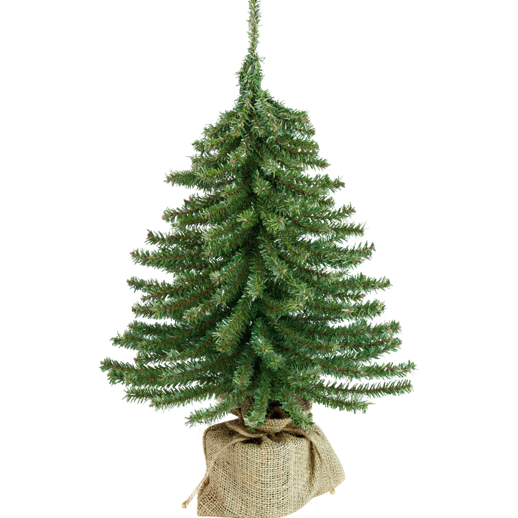 Northlight Unlit-18" Potted Downswept Mini Village Pine Medium Artificial Christmas Tree, Unlit