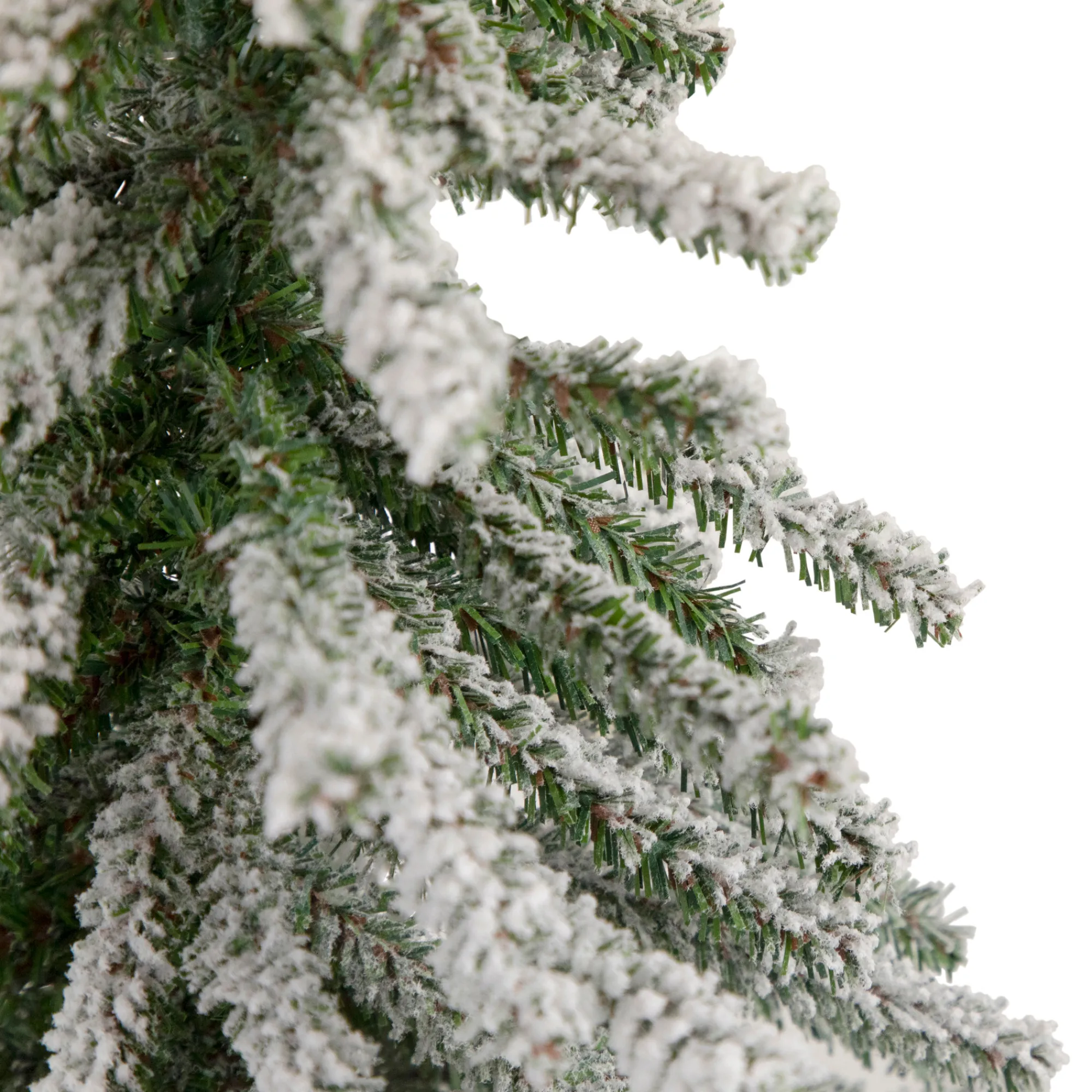 Northlight Unlit-2' Potted Flocked Downswept Mini Village Pine Medium Artificial Christmas Tree - Unlit