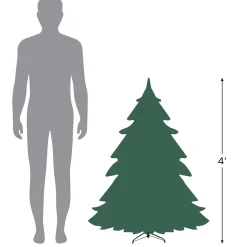 Northlight Unlit-4' Potted Norway Spruce Medium Artificial Christmas Tree - Unlit