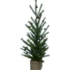 Contemporary Home Living Unlit-1.5' Potted Pinecone Natural Christmas Tree With Container - Unlit