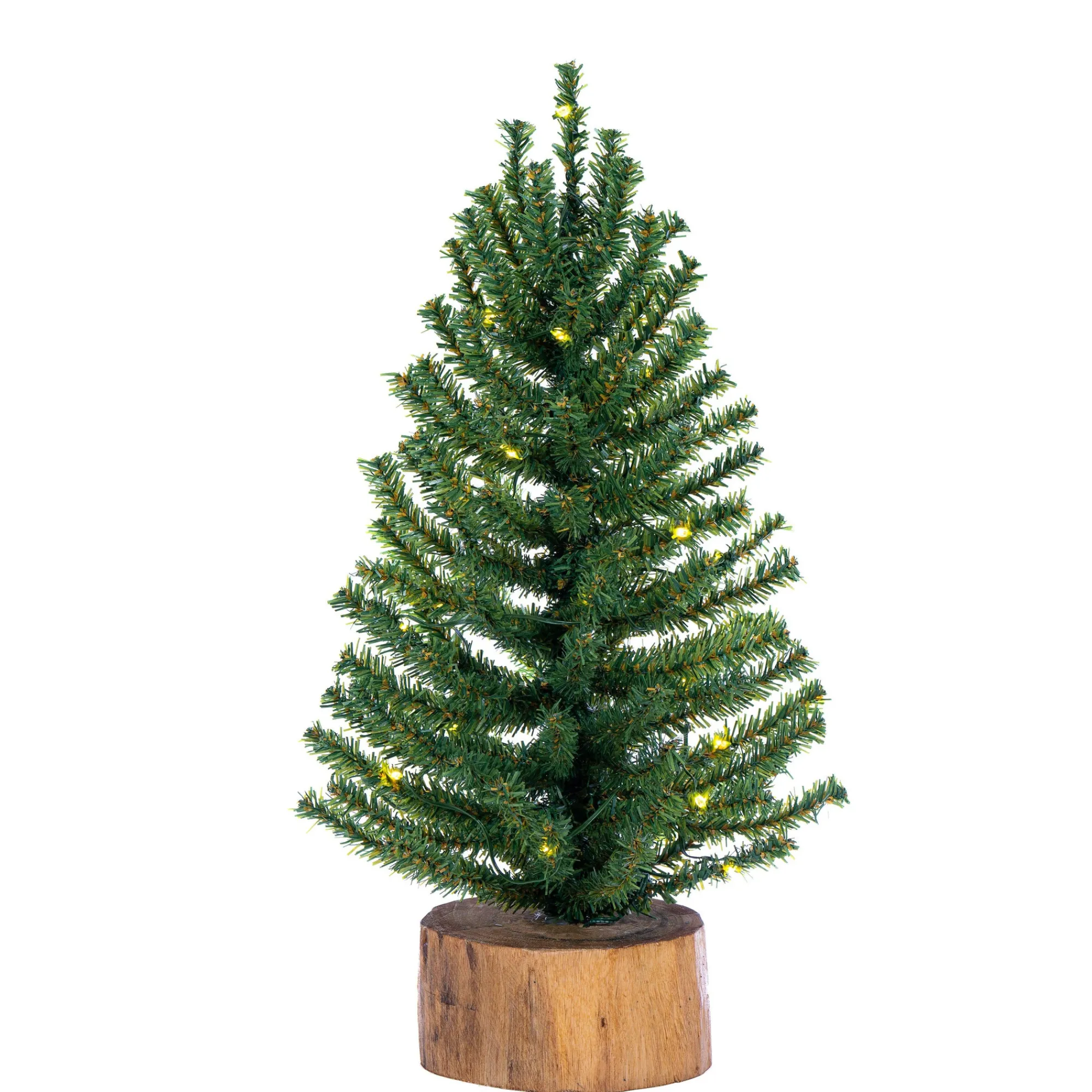Christmas Central Unlit-18" Pre-Lit Battery Operated Artificial Upswept Mini Christmas Tree - Clear Led Lights