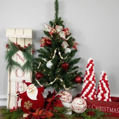 Northlight Wall Trees-3' Pre-Lit Buffalo Fir Artificial Christmas Wall Or Door Tree, Clear Dura Lights