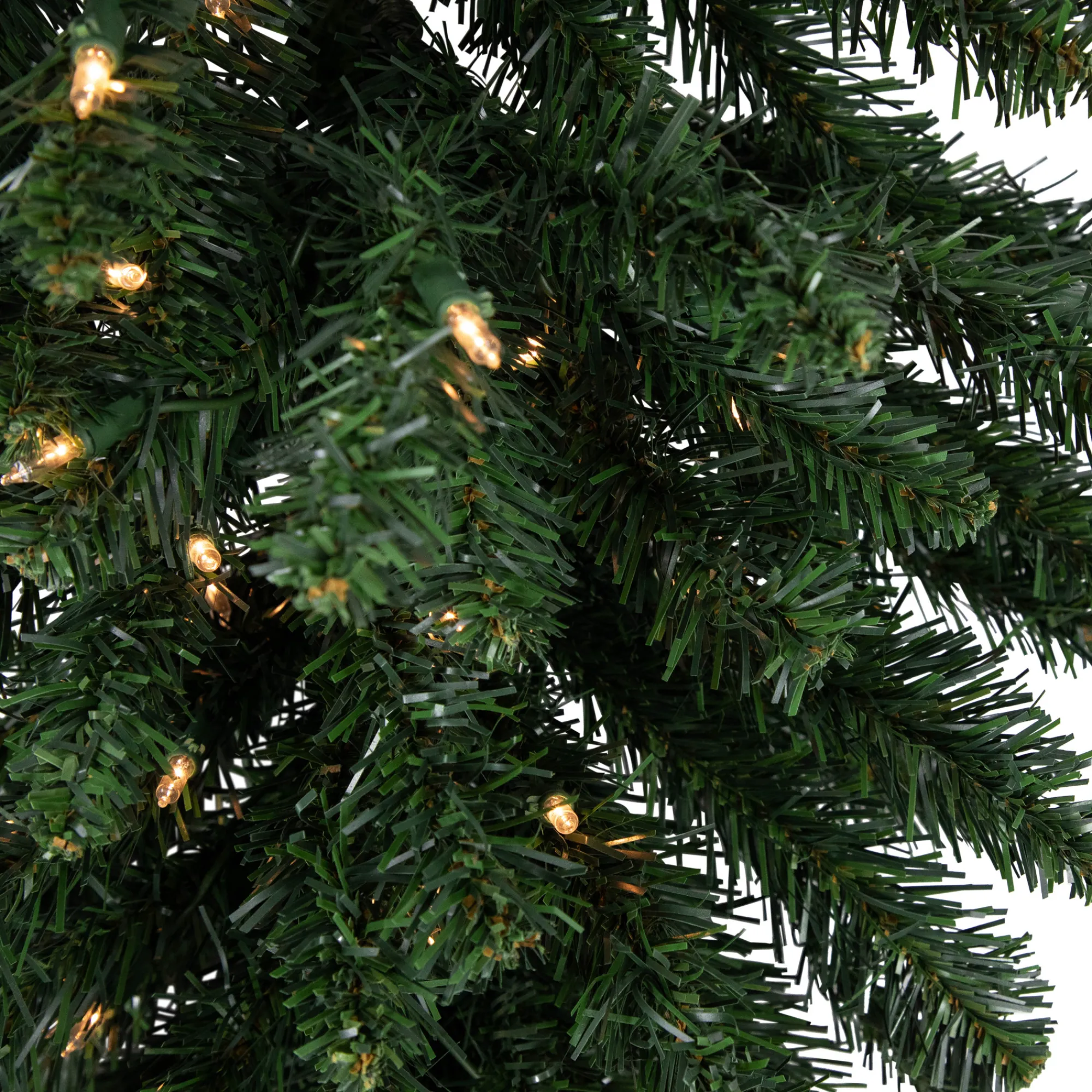 Northlight Wall Trees-3' Pre-Lit Buffalo Fir Artificial Christmas Wall Or Door Tree, Clear Dura Lights