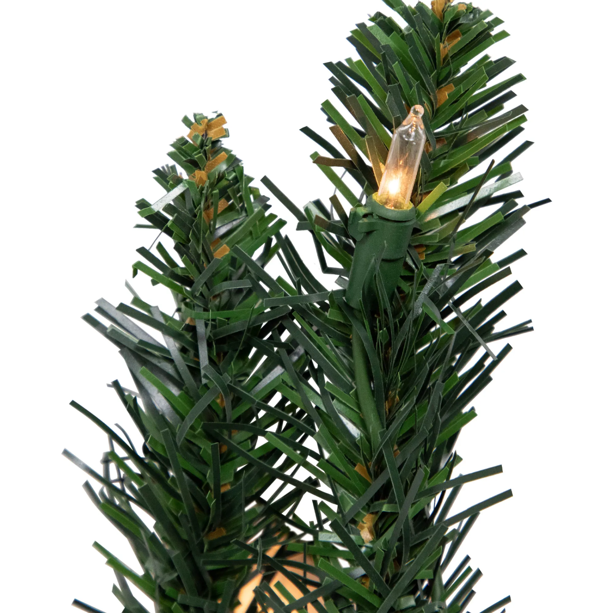 Northlight Wall Trees-3' Pre-Lit Buffalo Fir Artificial Christmas Wall Or Door Tree, Clear Dura Lights