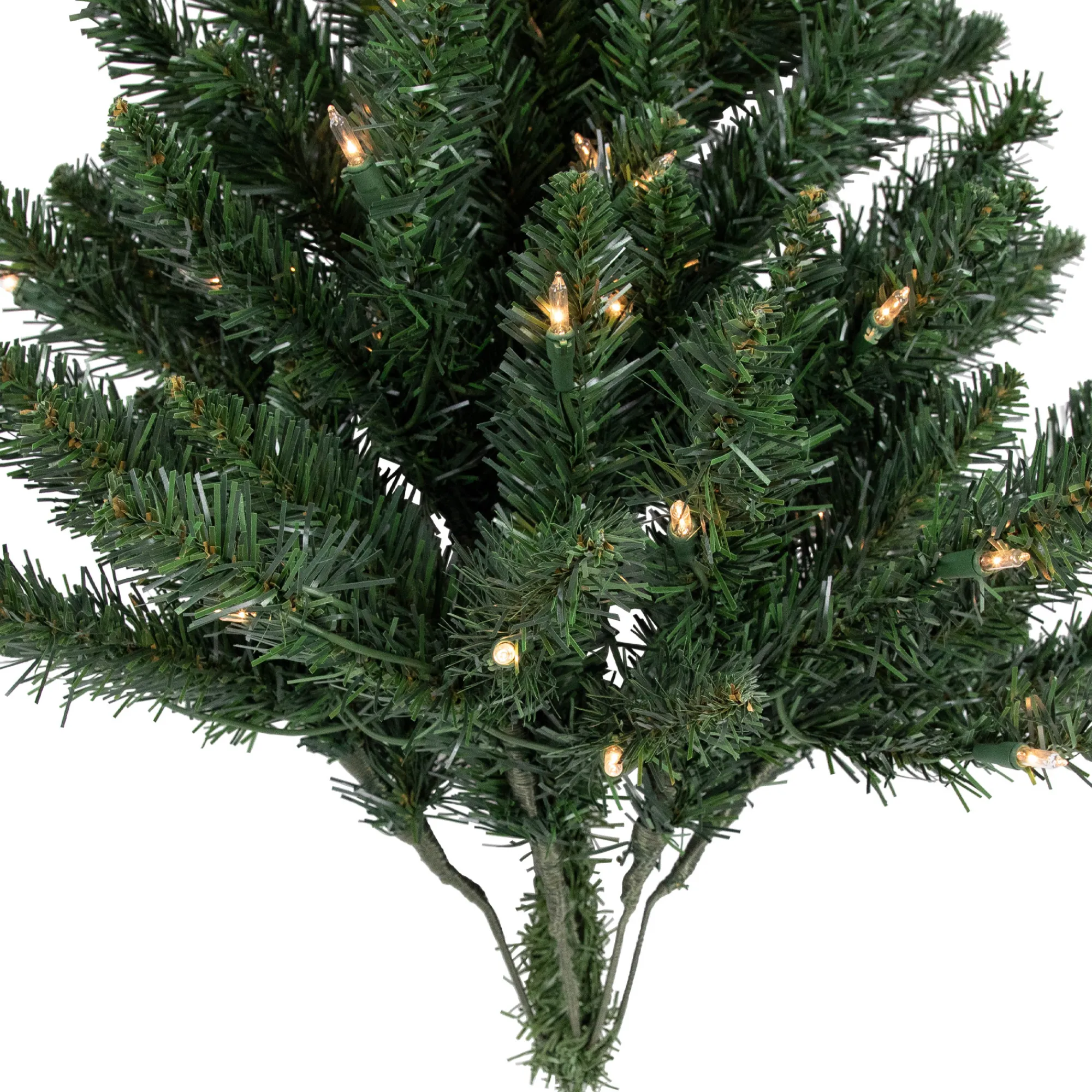 Northlight Wall Trees-3' Pre-Lit Buffalo Fir Artificial Christmas Wall Or Door Tree, Clear Dura Lights