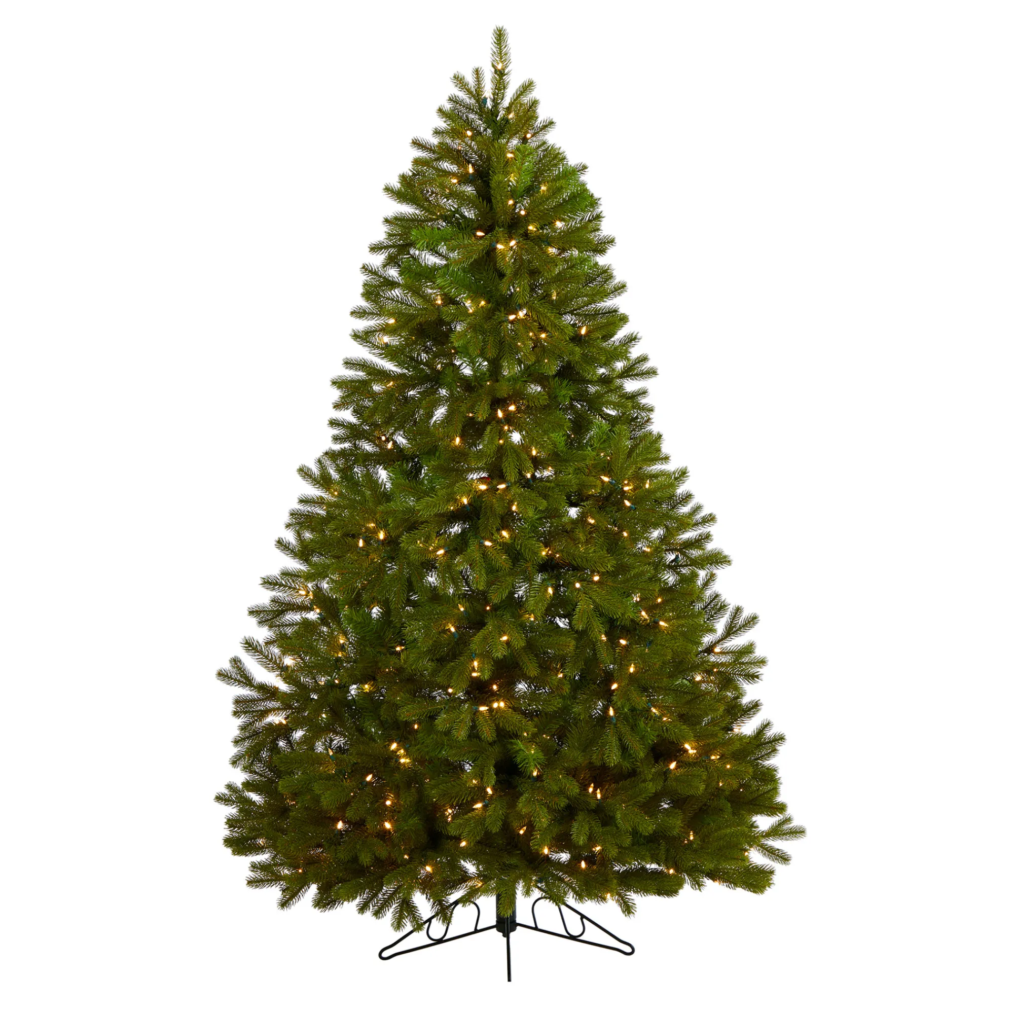 Nearly Natural Wall Trees-6' Pre-Lit Cambridge Flat Back Artificial Christmas Wall Tree, Warm White Led Lights