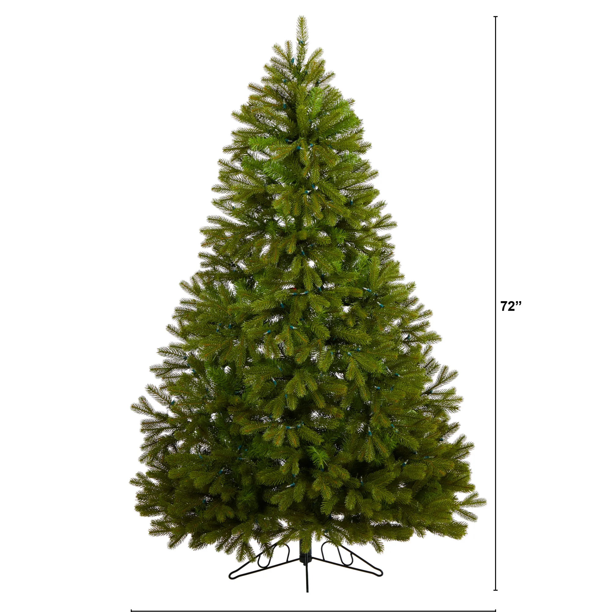 Nearly Natural Wall Trees-6' Pre-Lit Cambridge Flat Back Artificial Christmas Wall Tree, Warm White Led Lights
