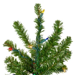 Northlight Wall Trees-6.5' Pre-Lit Canadian Pine Slim Artificial Christmas Wall Tree - Multicolor Lights