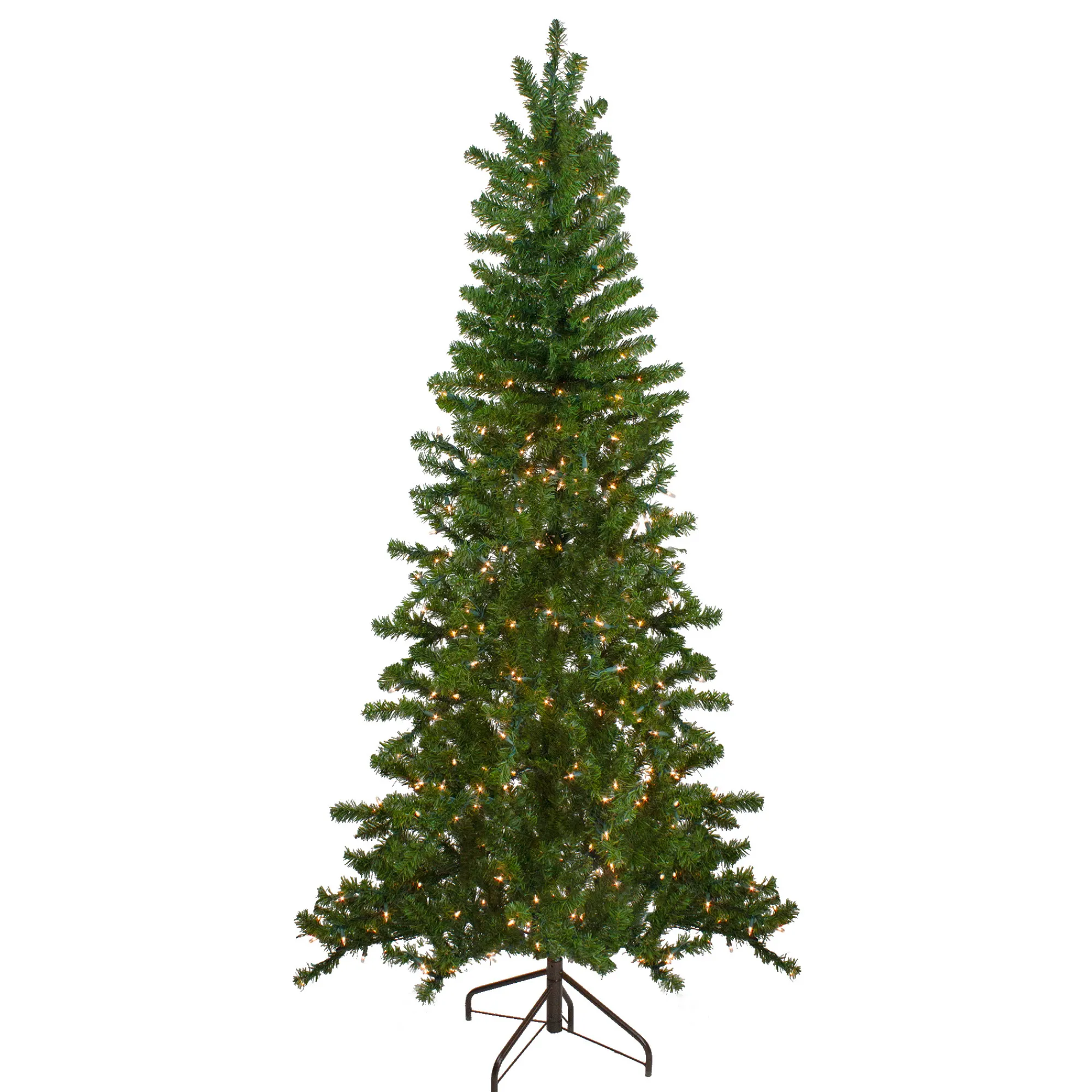 Northlight Wall Trees-6.5' Pre-Lit Canadian Pine Slim Artificial Christmas Wall Tree - Clear Lights