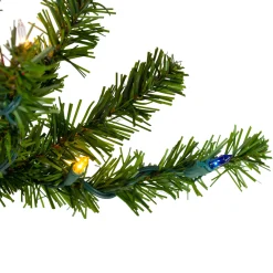 Northlight Wall Trees-7.5' Pre-Lit Canadian Pine Slim Artificial Christmas Wall Tree - Multicolor Lights