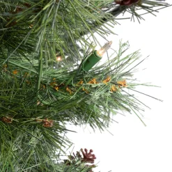 Northlight Wall Trees-3' Pre-Lit Country Mixed Pine Artificial Christmas Wall Or Door Tree - Clear Lights