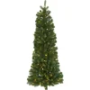 Nearly Natural Wall Trees-4' Pre-Lit Flat Back Pine Artificial Christmas Wall Tree, Clear Led Lights