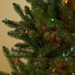 Contemporary Home Living Pre-Lit-4.5' Pre-Lit Full Norway Spruce Artificial Christmas Tree - Multicolor Lights