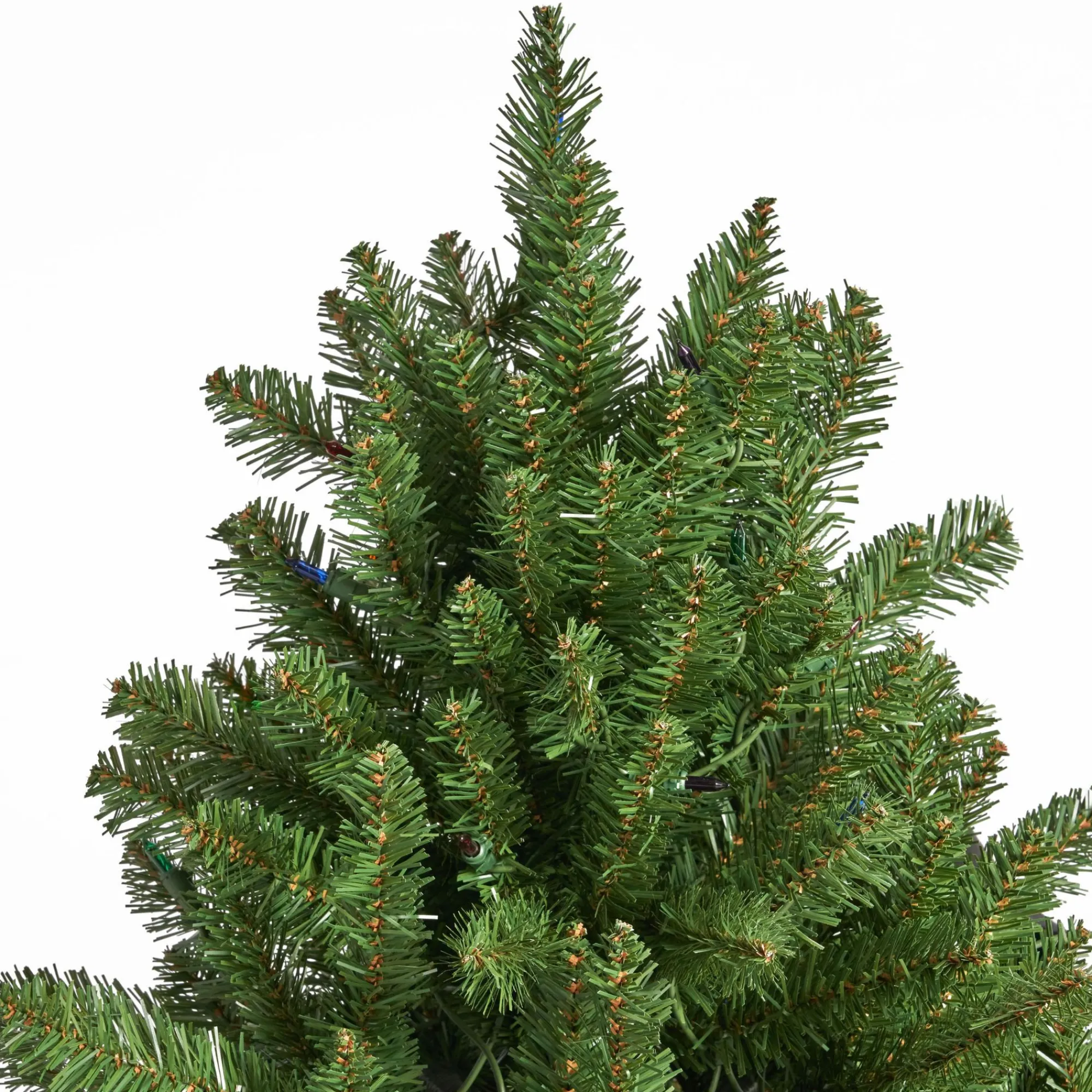 Contemporary Home Living Pre-Lit-4.5' Pre-Lit Full Norway Spruce Artificial Christmas Tree - Multicolor Lights