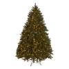 Contemporary Home Living Pre-Lit-7.5' Pre-Lit Full Norway Spruce Artificial Christmas Tree - Clear Lights