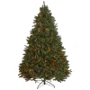 Contemporary Home Living Pre-Lit-7' Pre-Lit Full Norway Spruce Artificial Christmas Tree - Multicolor Lights
