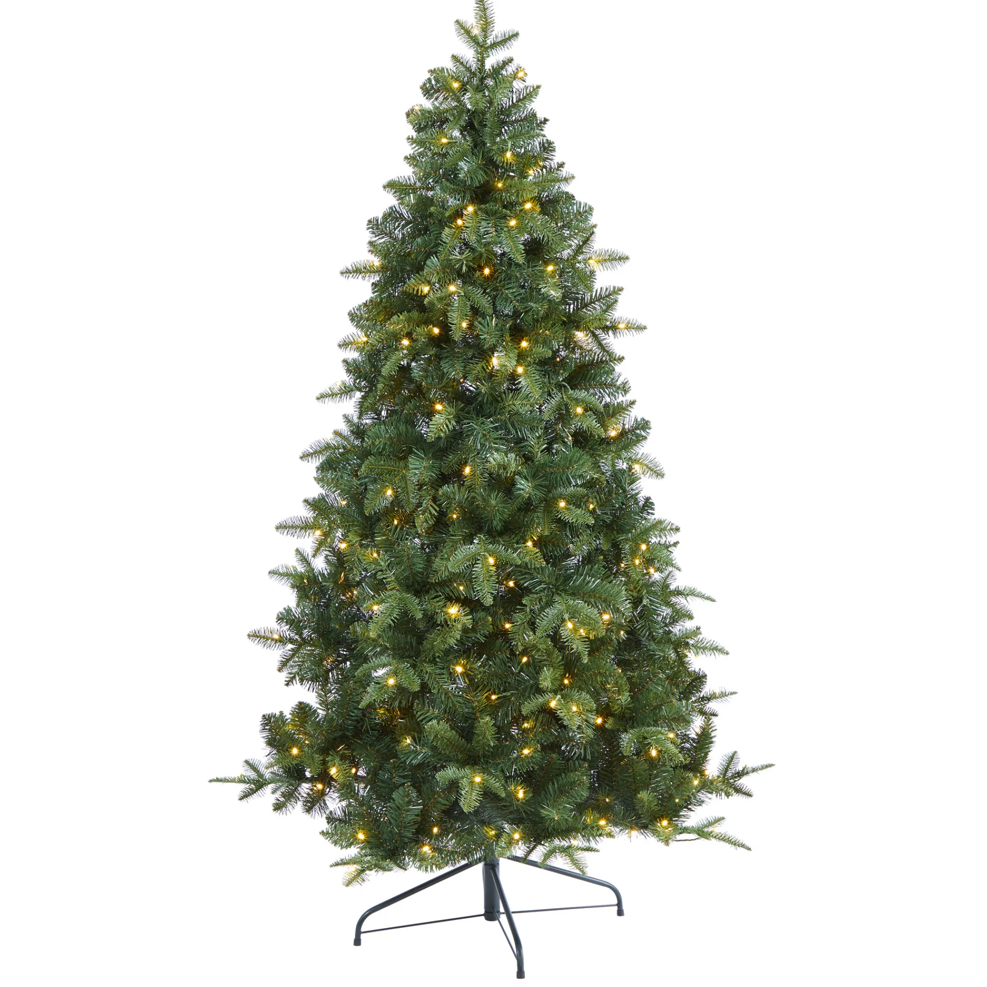 Nearly Natural Wall Trees-6' Pre-Lit Grand Teton Flat Back Artificial Christmas Wall Tree, Warm Clear Led Lights