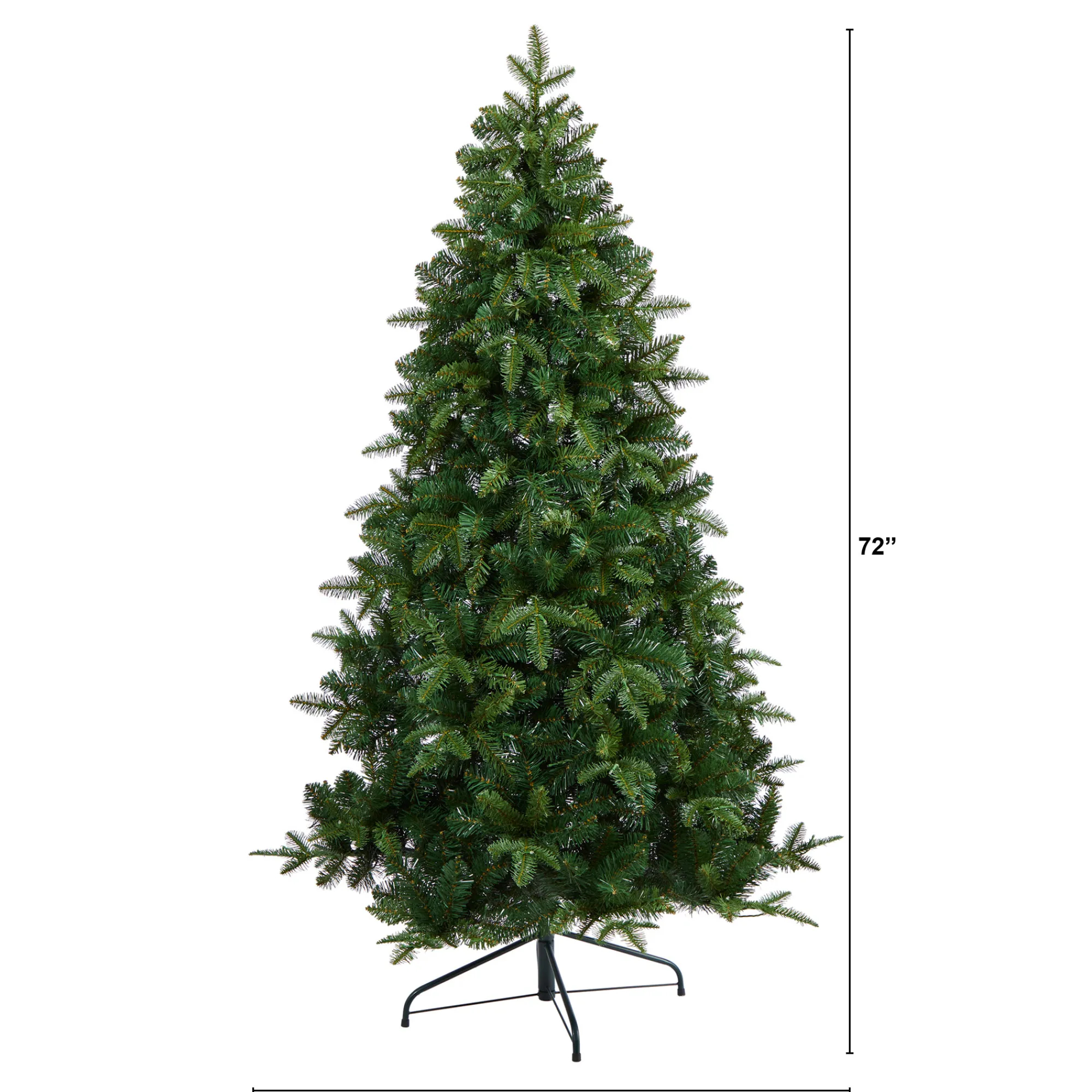 Nearly Natural Wall Trees-6' Pre-Lit Grand Teton Flat Back Artificial Christmas Wall Tree, Warm Clear Led Lights