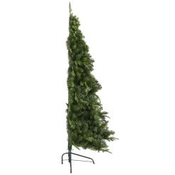 Nearly Natural Wall Trees-6' Pre-Lit Grand Teton Flat Back Artificial Christmas Wall Tree, Warm Clear Led Lights