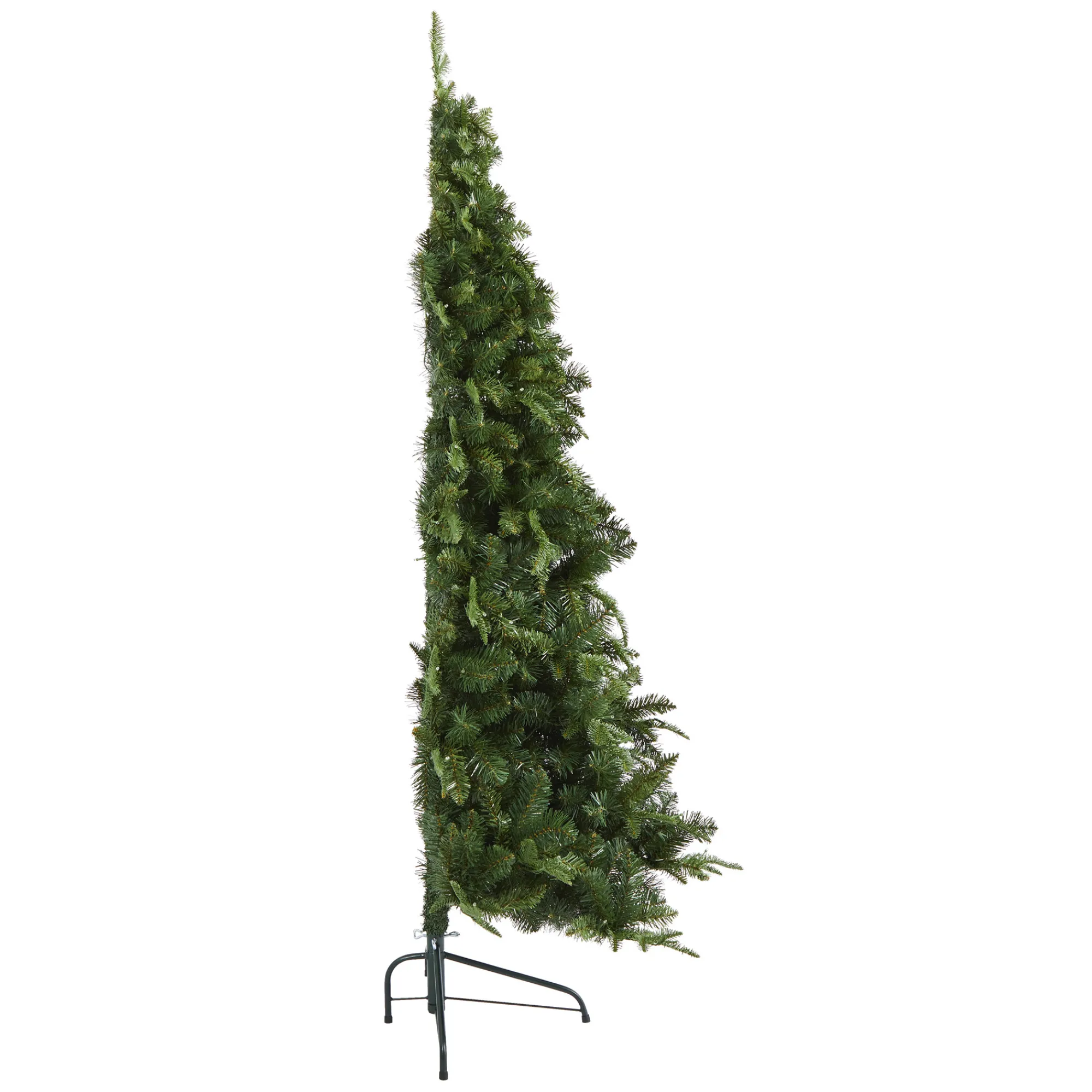 Nearly Natural Wall Trees-6' Pre-Lit Grand Teton Flat Back Artificial Christmas Wall Tree, Warm Clear Led Lights