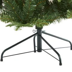 Nearly Natural Wall Trees-6' Pre-Lit Grand Teton Flat Back Artificial Christmas Wall Tree, Warm Clear Led Lights