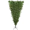 Northlight Upside Down-7.5' Pre-Lit Green Spruce Artificial Upside Down Christmas Tree - Warm White Led Lights