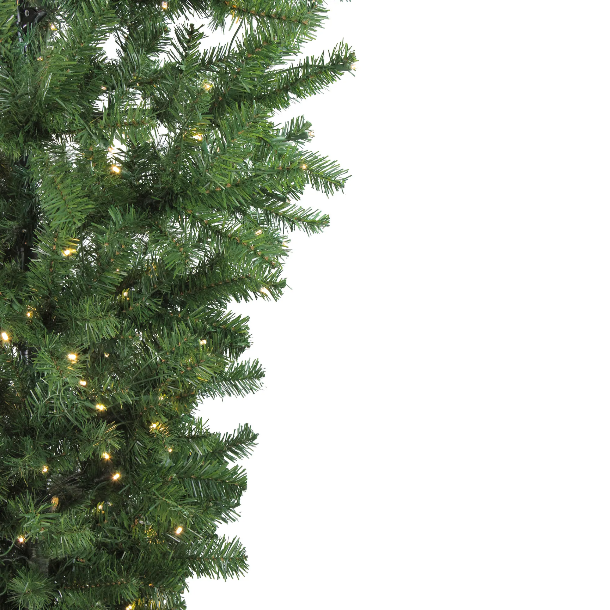 Northlight Upside Down-7.5' Pre-Lit Green Spruce Artificial Upside Down Christmas Tree - Warm White Led Lights