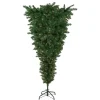 Northlight Upside Down-7.5' Pre-Lit Green Upside Down Spruce Artificial Christmas Tree, Clear Lights