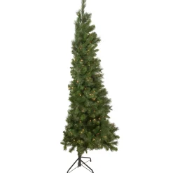 Northlight Wall Trees-6.5' Pre-Lit Medium Beaver Pine Artificial Christmas Wall Tree, Clear Lights
