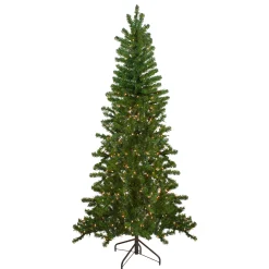 Northlight Wall Trees-7.5' Pre-Lit Medium Canadian Pine Artificial Christmas Wall Tree - Clear Lights