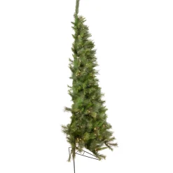 Northlight Wall Trees-6.5' Pre-Lit Medium Canyon Pine Artificial Christmas Wall Tree, Clear Lights