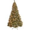 Contemporary Home Living Pre-Lit-7' Pre-Lit Medium Mixed Frosted Spruce Artificial Christmas Tree - Clear Lights