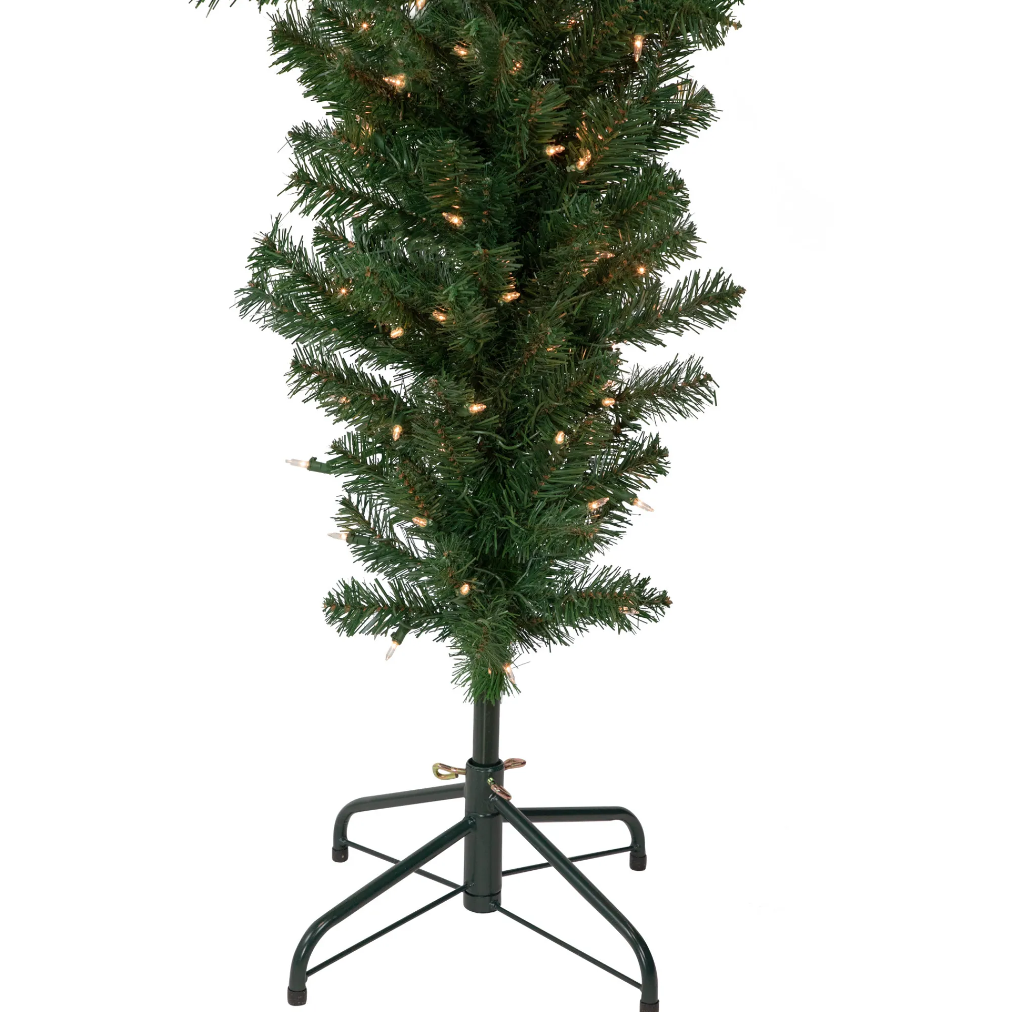 Northlight Upside Down-5.5' Pre-Lit Medium Upside Down Spruce Artificial Christmas Tree, Clear Lights