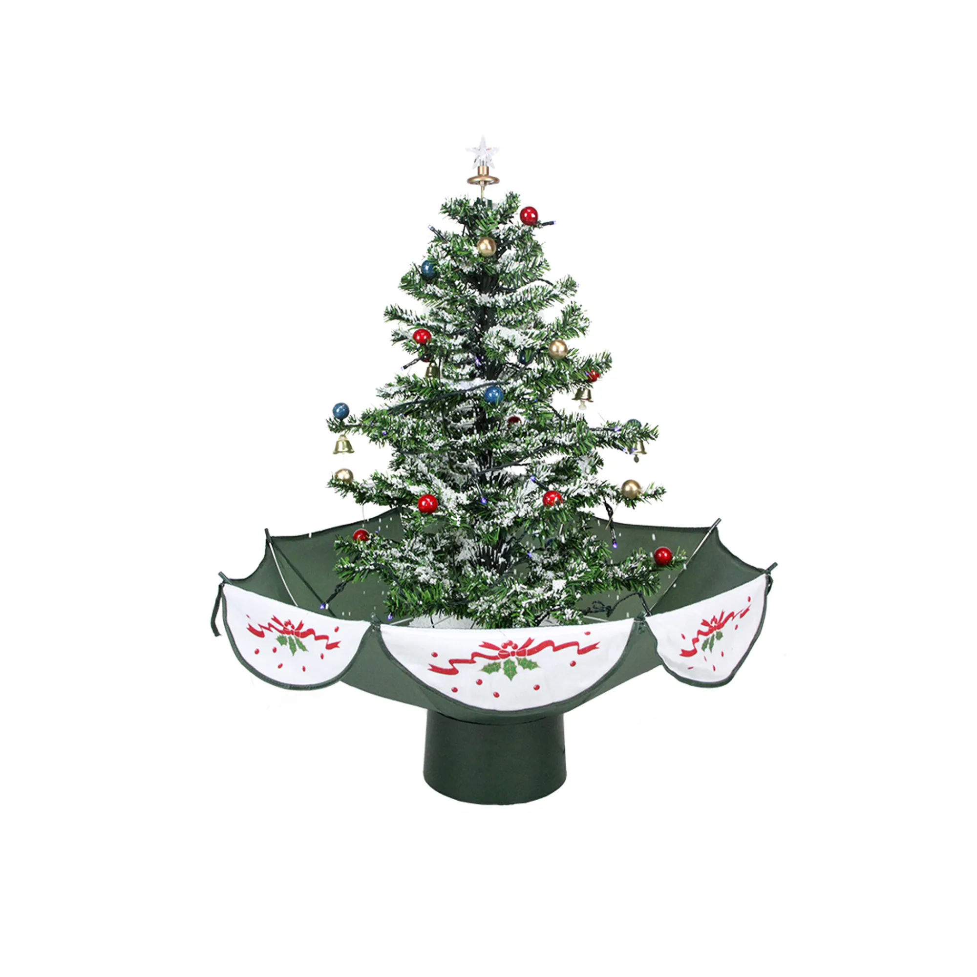 Northlight Snowing-2.5' Pre-Lit Musical Snowing Artificial Christmas Tree - White Led Lights