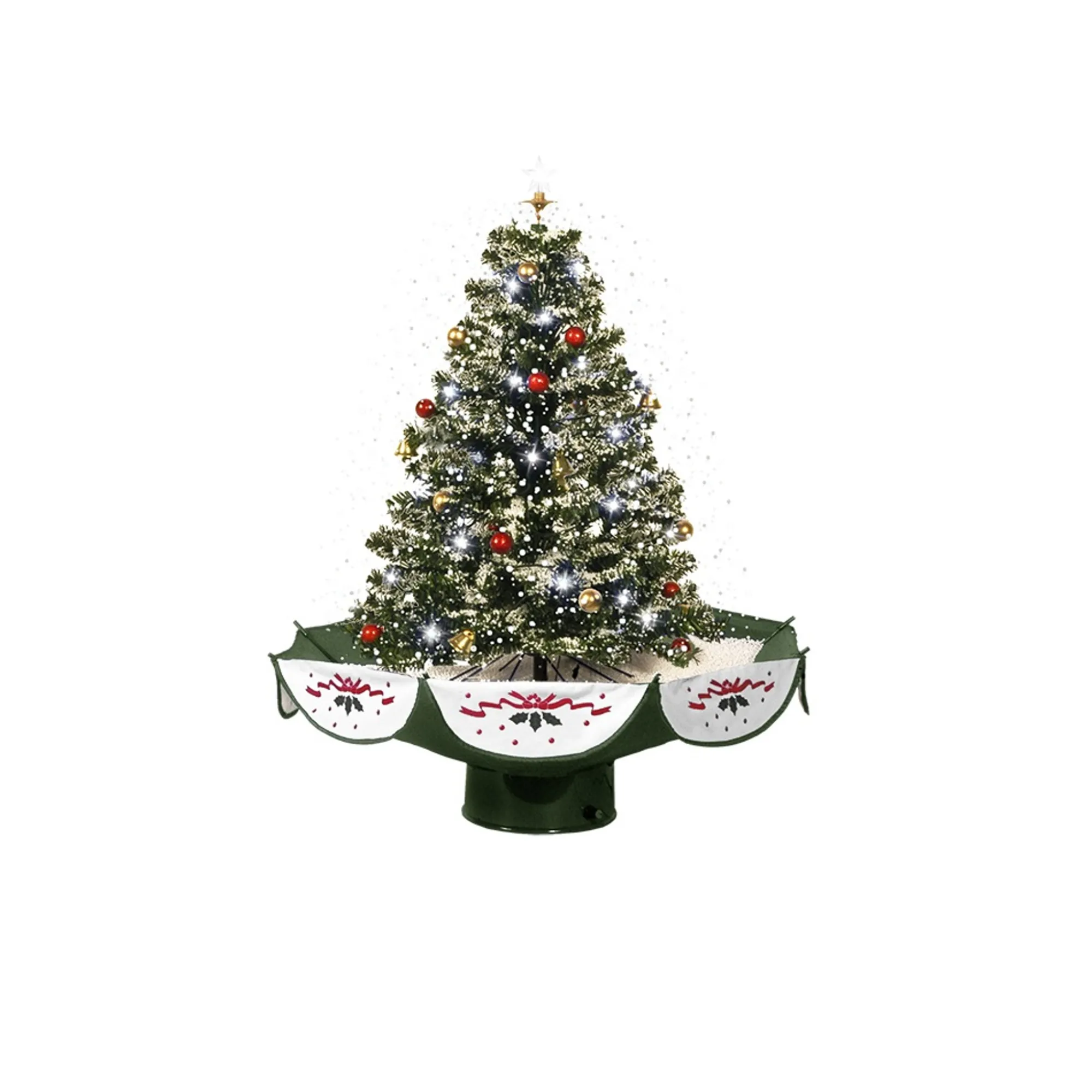 Northlight Snowing-2.5' Pre-Lit Musical Snowing Artificial Christmas Tree - White Led Lights
