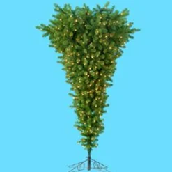 KSA Upside Down-7.5' Pre-Lit Upside Down Decorative Christmas Tree - Clear Lights