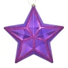 DAK Stars-12" Purple Shatterproof 2-Finish Star Christmas Ornament