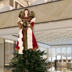 Northlight Angels-3' Red And Brown Angel Commercial Size Christmas Tree Topper, Unlit