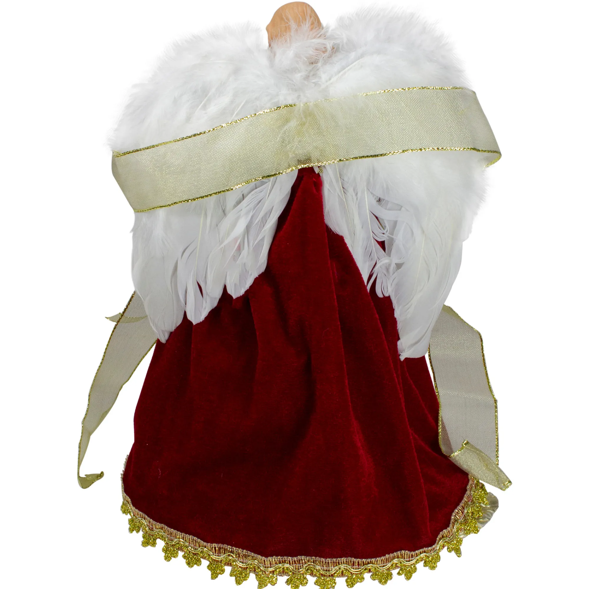 Northlight Angels-14" Red And Gold Traditional Angel Christmas Tree Topper - Unlit